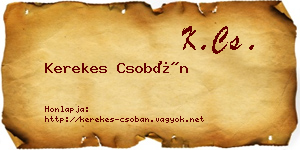 Kerekes Csobán névjegykártya