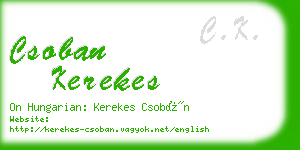 csoban kerekes business card